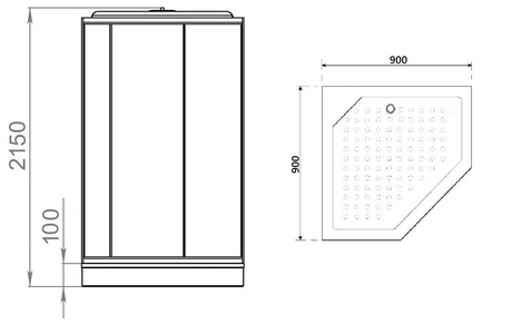 Душевая кабина Parly   P911F 
