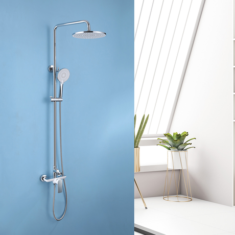 Душевая система Abber    Weiss Insel AF8020W белый-хром
