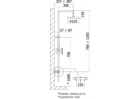 Душевая система Paffoni Mini BIRILLO ZCOL638LIQCR   