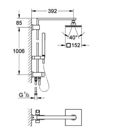 Душевая система Grohe  Euphoria Cube 27696000