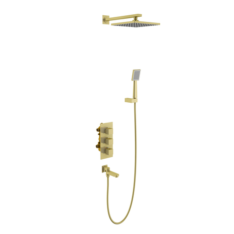 Душевая система Timo  Tetra-thermo SX-0199/17SM золото матовое