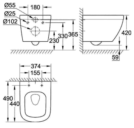 Унитаз Grohe  Euro Ceramic 3920600H