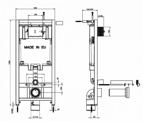 Унитаз Jacob Delafon  Patio E21740RU-00 
