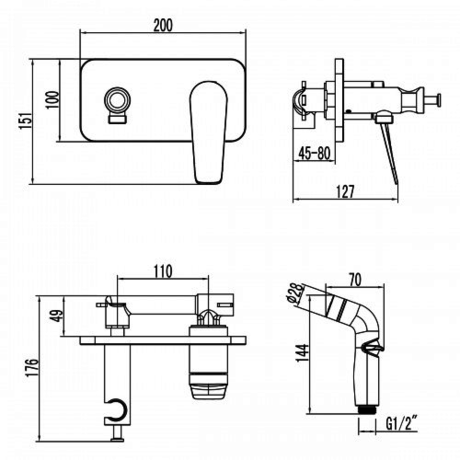Смеситель Lemark Bronx LM3720BL