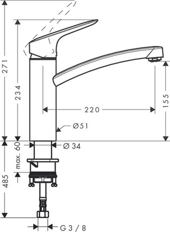 Смеситель Hansgrohe   Logis 71832000