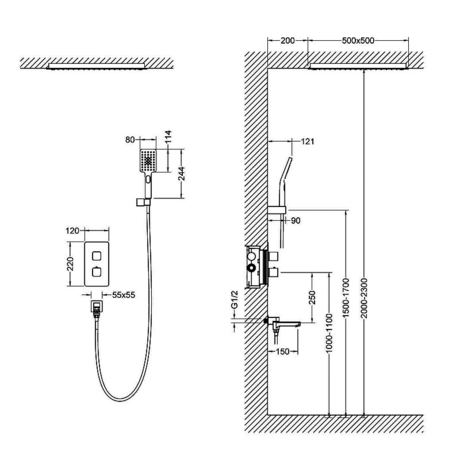 Душевая система Timo Petruma SX-5019/03SM черный