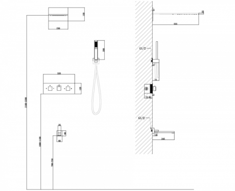 Душевая система BelBagno ARLIE ARL-DOCM-CRM