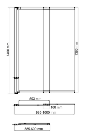 Душевое ограждение WasserKraft Main 41S02-100 WasserSchutz  