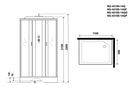 Душевая кабина Niagara   NG-43185-14Q 