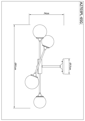 Люстра Arte Lamp  A2703PL-6SG MARCO