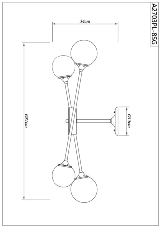 Люстра Arte Lamp  A2703PL-8SG MARCO