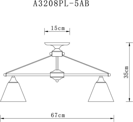 Люстра Arte Lamp  A3208PL-5AB COPTER