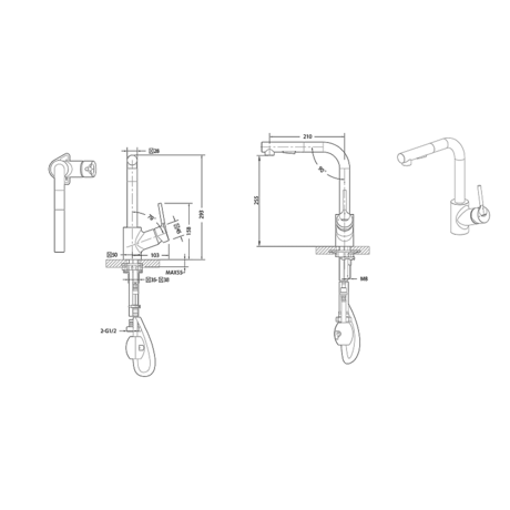 Смеситель для кухни Bravat   Affability F7172217CP-3    