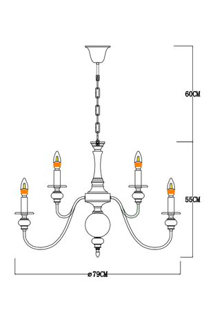 Люстра Arte Lamp  A6097LM-12PB PASSONI