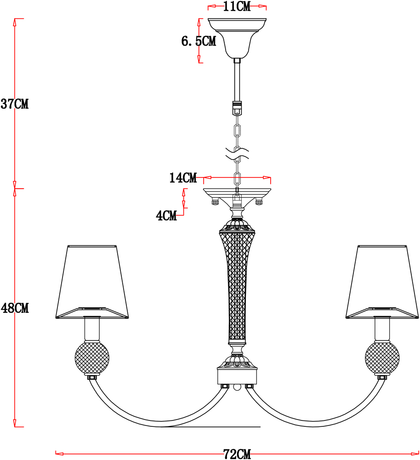 Люстра Arte Lamp  A7301LM-6PB GRACIE