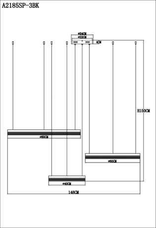 Люстра Arte Lamp  MERCURY A2185SP-3BK