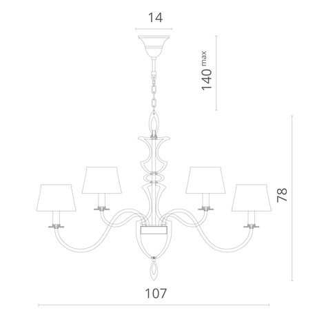 Люстра Divinare  FLORENCE 6819/19 SP-12 