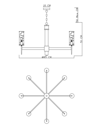 Люстра Divinare  SHAM 4505/17 LM-8 