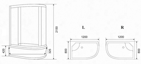 Душевая кабина Parly   EF1221L 
