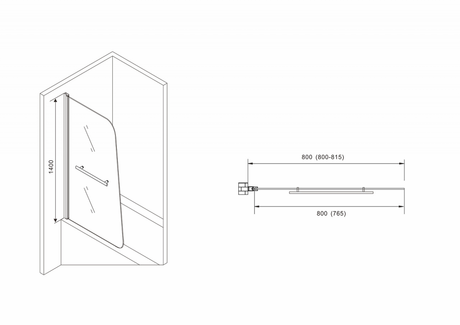 Душевое ограждение Abber    Ewiges Wasser AG50080B