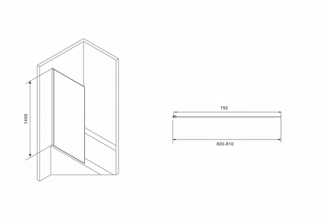 Душевое ограждение Abber    Immer Offen AG71080B