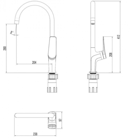 Смеситель Lemark Bronx LM3705GM