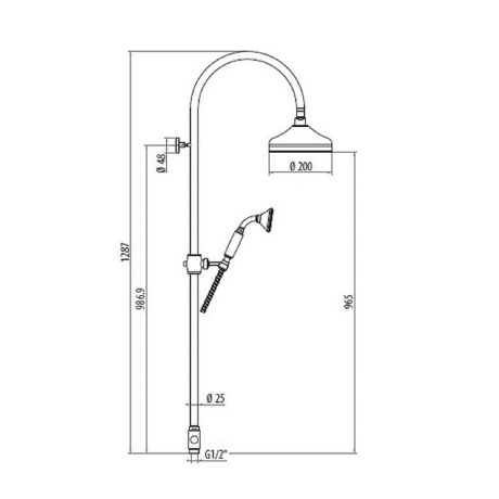Душевая система Gattoni    PD 4293/PDC0 хром