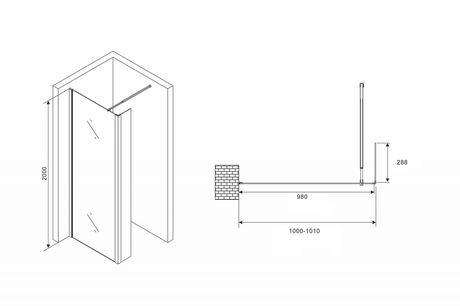 Душевое ограждение Abber     Immer Offen AG66100B