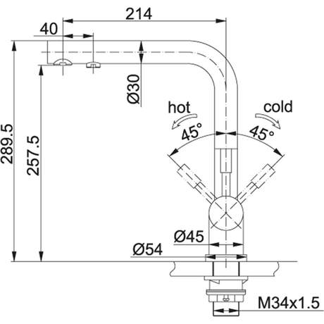 Смеситель для кухни Franke   Atlas CW 120.0179.978 нержавеющая сталь