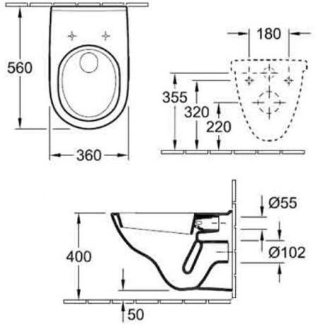 Унитаз Villeroy&Boch   O.Novo 660H101  
