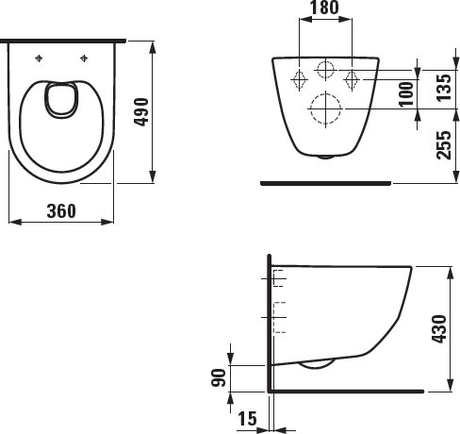 Унитаз Laufen    Pro 8.2096.5.000.000.1 белый