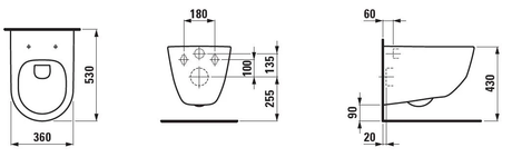 Унитаз Laufen    Pro Rimless 8.6695.7.000.000.1