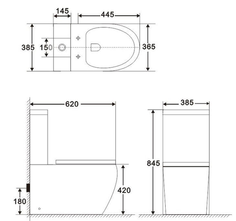 Унитаз BelBagno  AMANDA BB051CPR/BB051SC