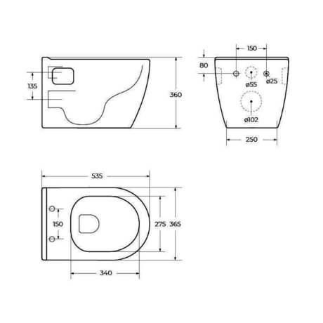 Унитаз BelBagno LOTO BB070CHR/SC