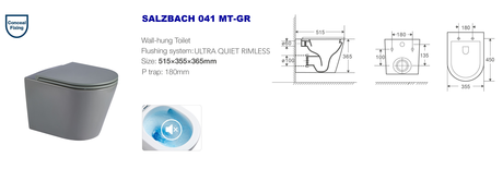 Унитаз WELTWASSER   SALZBACH 041 MT-GR 