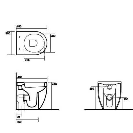 Унитаз KERASAN   Flo 311401