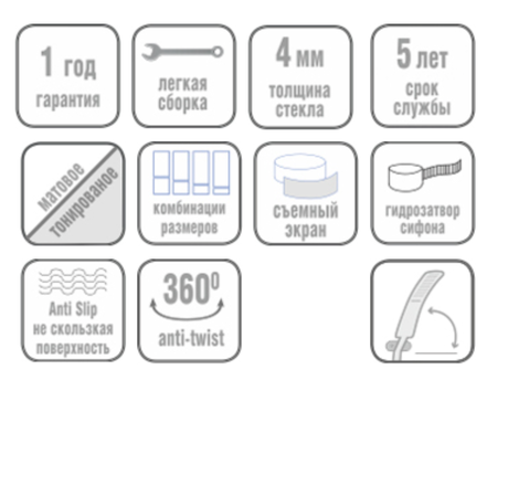 Душевая кабина River  DESNA 100/24 ТН 