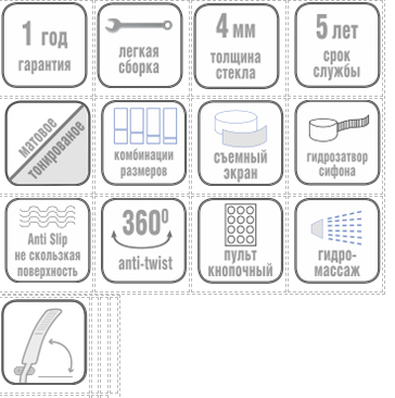 Душевая кабина River  DESNA XL 100/80/44 MT L  