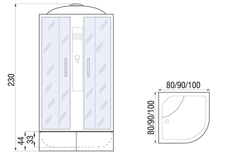 Душевая кабина River  DESNA XL 80/43 MT  