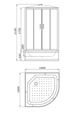 Душевая кабина Parly    EF1021 