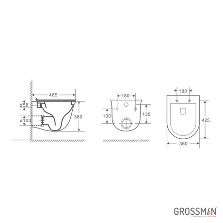 Унитаз Grossman   GR-4412BMS 