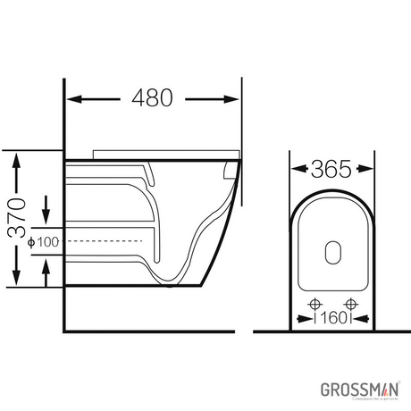 Унитаз Grossman   GR-4455BBLS  