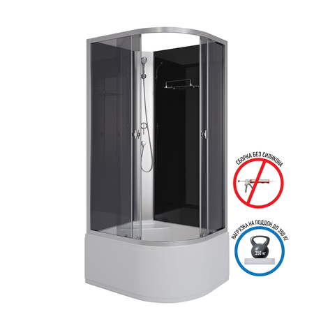 Душевая кабина Niagara    Eco E100/80/40L/TN/BK  