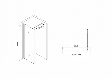 Душевое ограждение Abber    Immer Offen AG61101R8