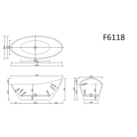 Ванна  Frank  F6118 White
