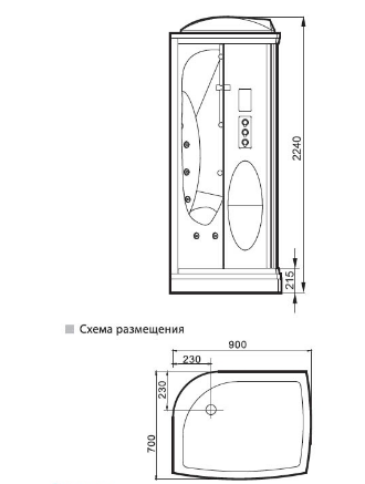 Душевая кабина Edelform EF-3050T L