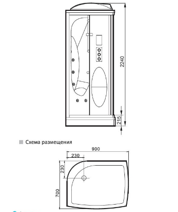 Душевая кабина Edelform EF-3050T R
