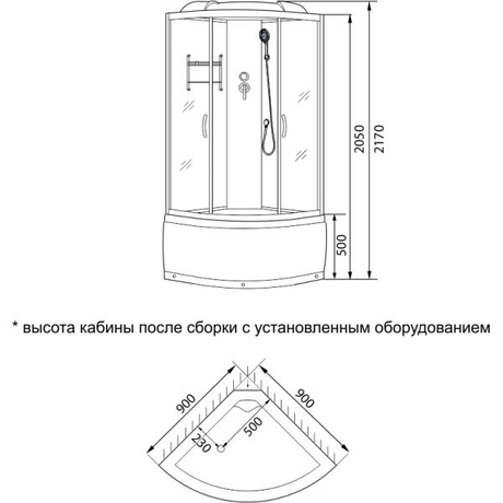 Душевая кабина Luxus  T10 NEMI