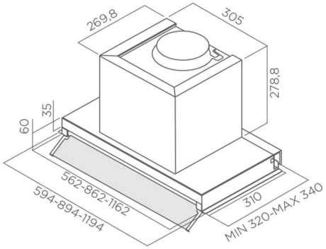 Вытяжка кухонная Elica BOXIN IX/A/120