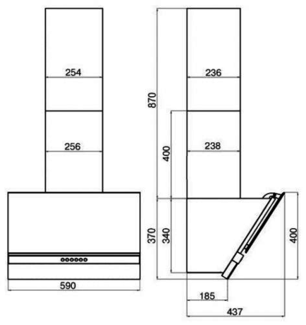 Вытяжка кухонная Faber  KORUND BK A60